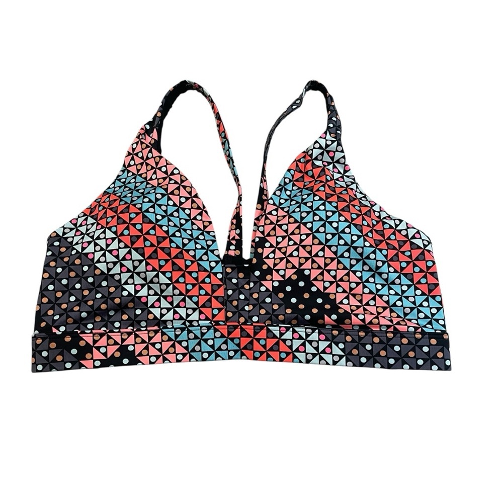 Victoria's Secret VSX Sport Body-Wick Strappy Multicolor Sports Bra Size L